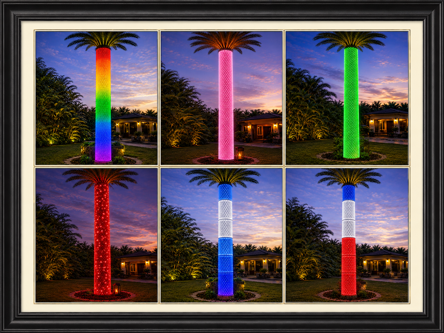 Palms & Poles full RGB color spectrum